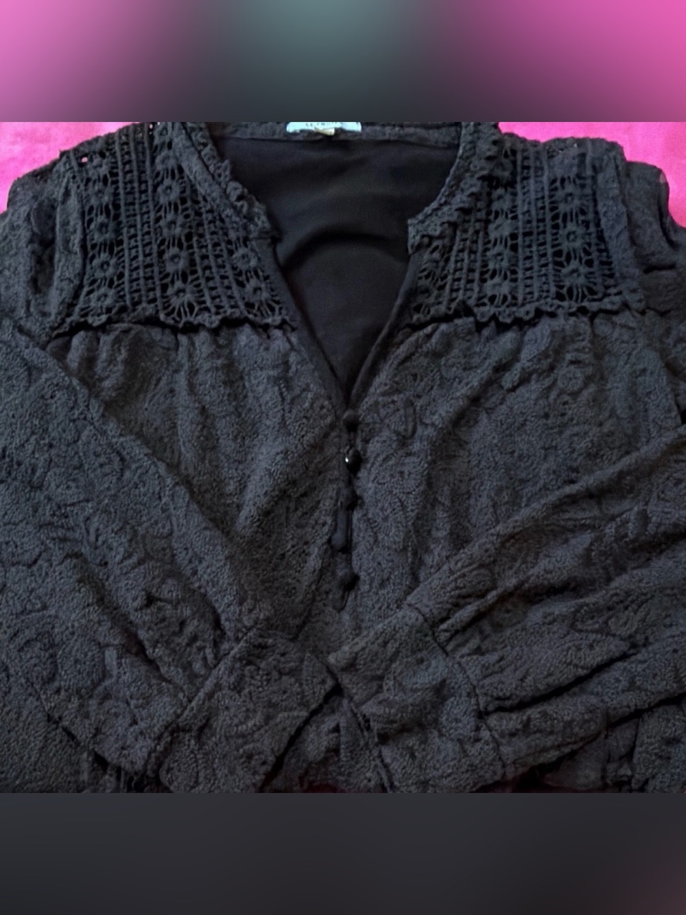 Leifnotes Women’s Black Floral Black smocked mini dress S. Excellent condition